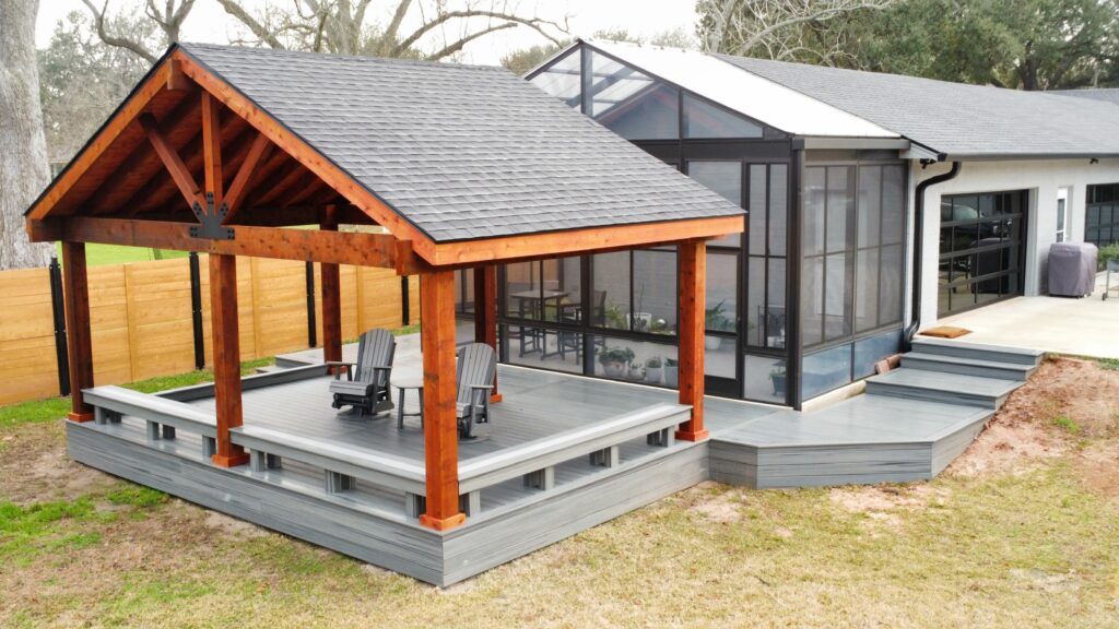 Pavilion builders near me. Houston Woodlands, livingston conroe deck and pavilion builders Pergolas
