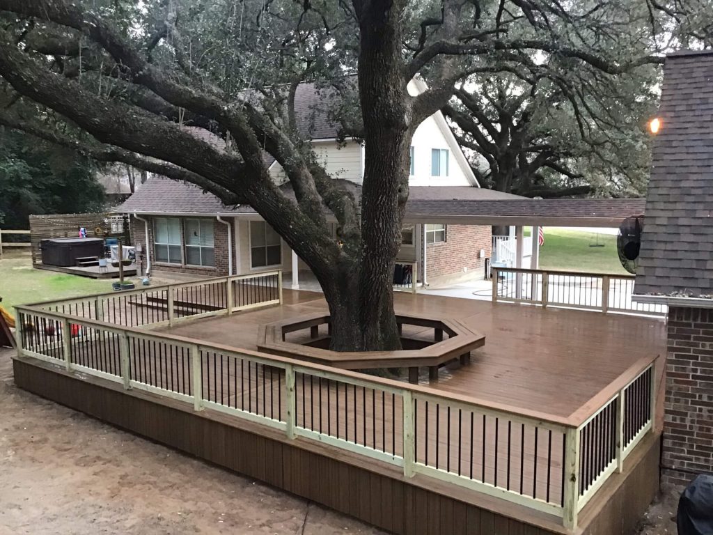 Custom Built Wood Deck | Pavilion Construction Company in The Woodlands